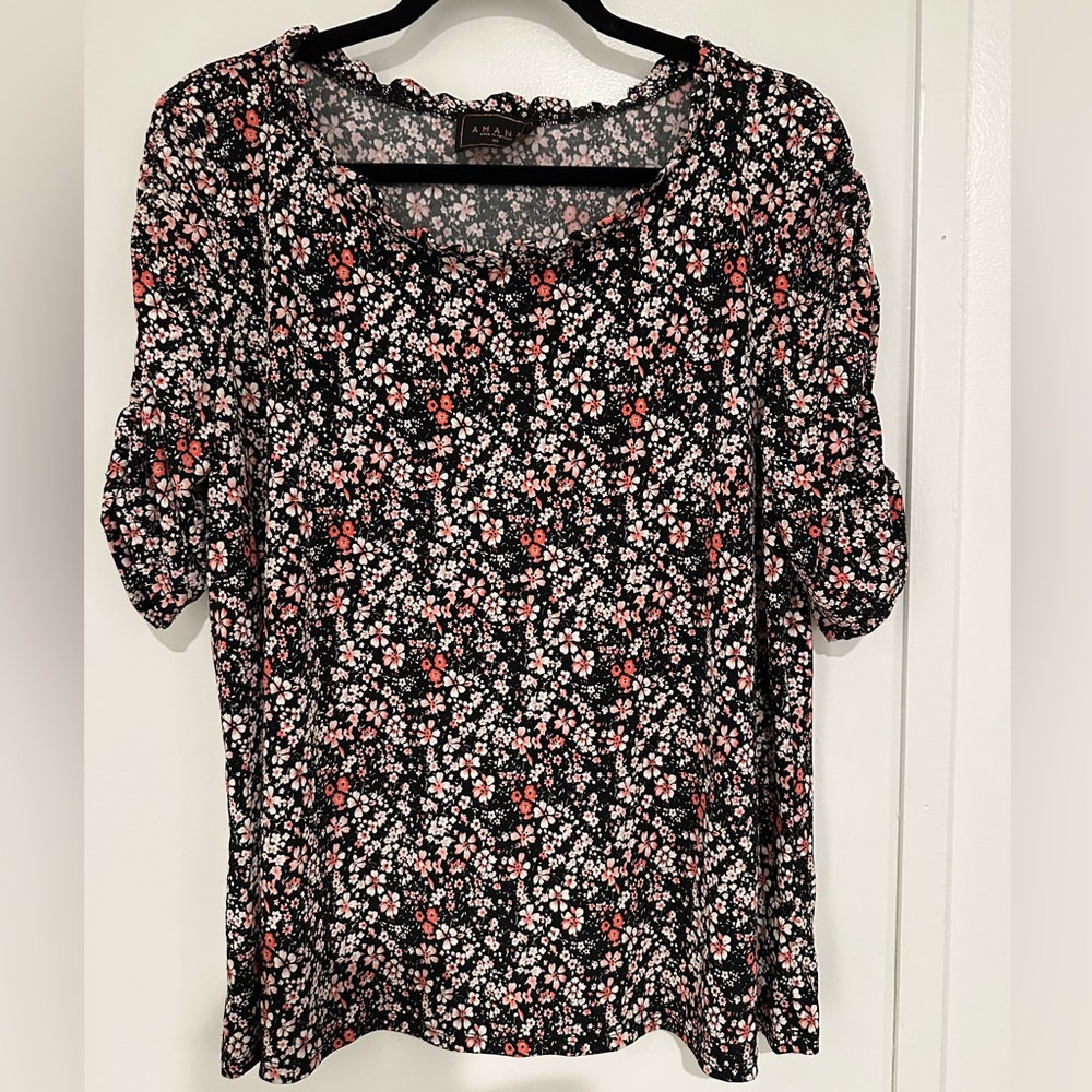 Amana, Floral👚Blouse, 2X